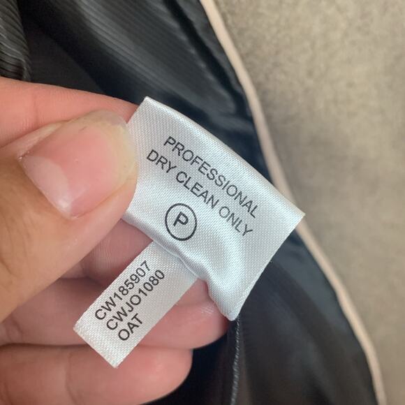 Calvin Klein womens size 4 pea coat small wool blend tan tie hooded business pr - Picture 8 of 10